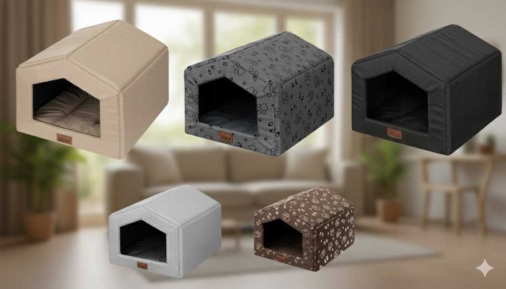 NOWA Buda Dla Psa Kota Do Domu Legowisko Domek Posłanie Materiał HIT