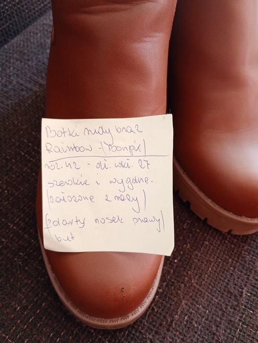 Botki damskie brązowe 42