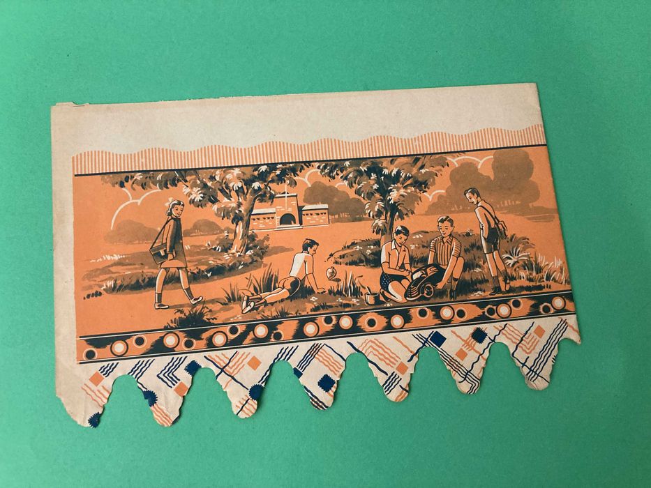 Folha de Louceiro muito bonita Antiga Anos 50