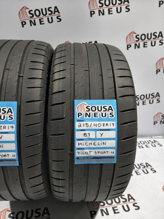2 pneus semi novos 215-40R17 Michelin - Oferta dos portes