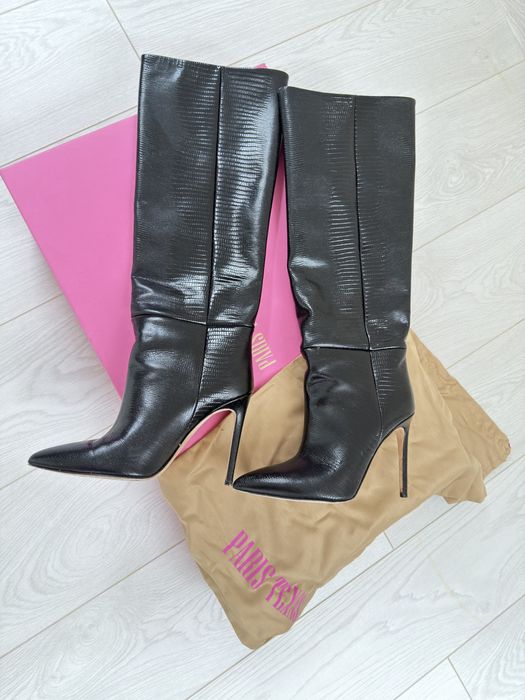 Стильные кожаные сапоги Paris Texas / шпилька / как новые