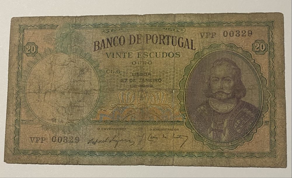 Nota 1296 - 20 Escudos Ch.6 - 1959