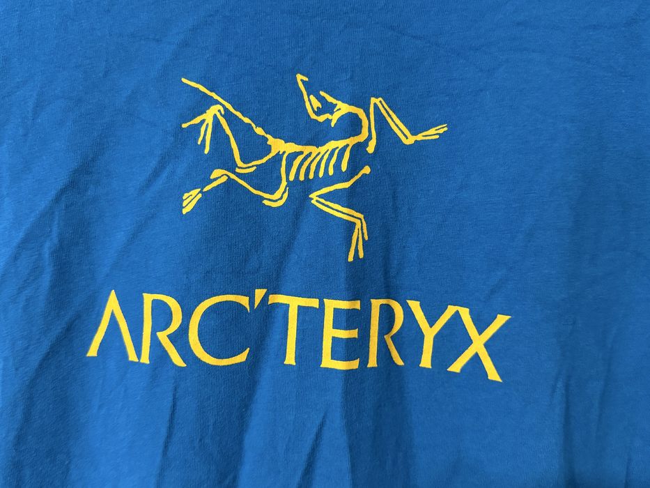 Koszulka Arc’teryx S niebieska logowana tshirt 100% bawełna