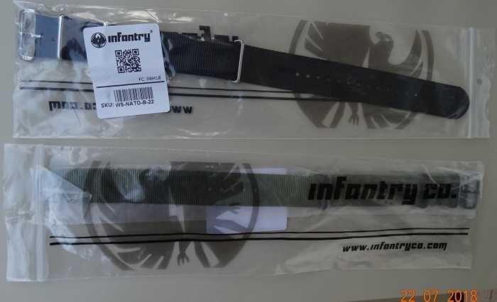 Pasek do zegarka NATO nylonowy 20mm Infantry jakość premium