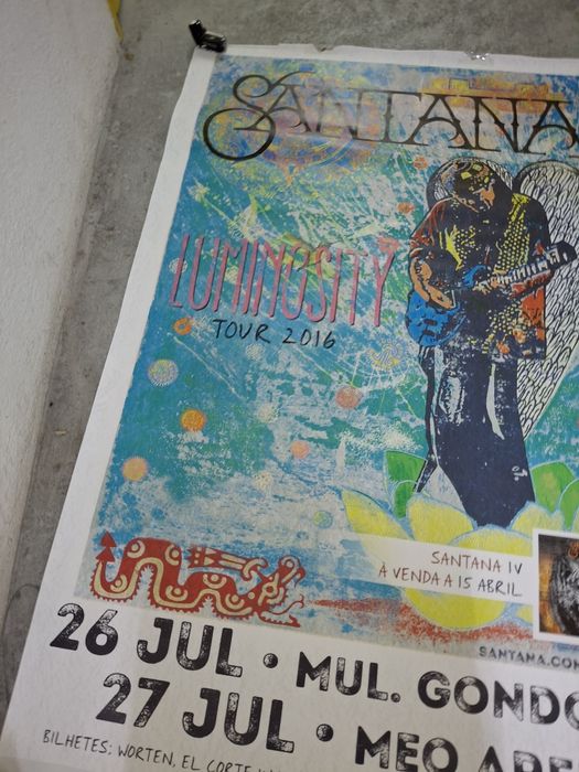 Mega cartaz concerto carlos santana