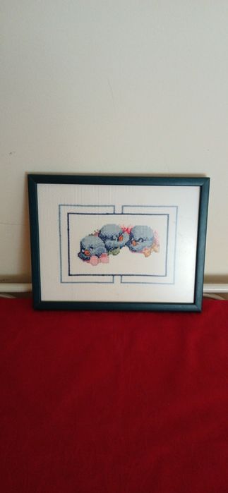 Quadro bordado a ponto cruz