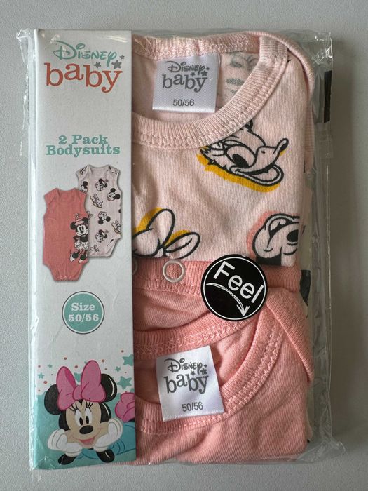 2pak Body krótkie różowe Disney myszka minnie rozmiar: 50/56