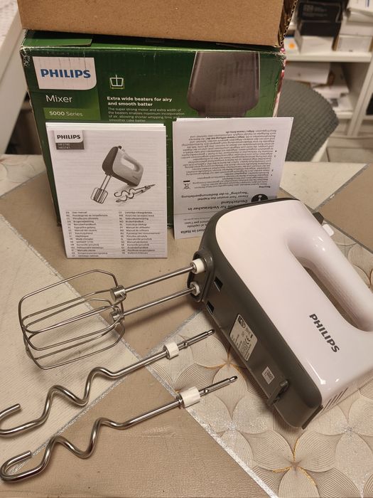 Mikser ręczny Philips HR3741/00 z 5 prędkościami. OUTLET.