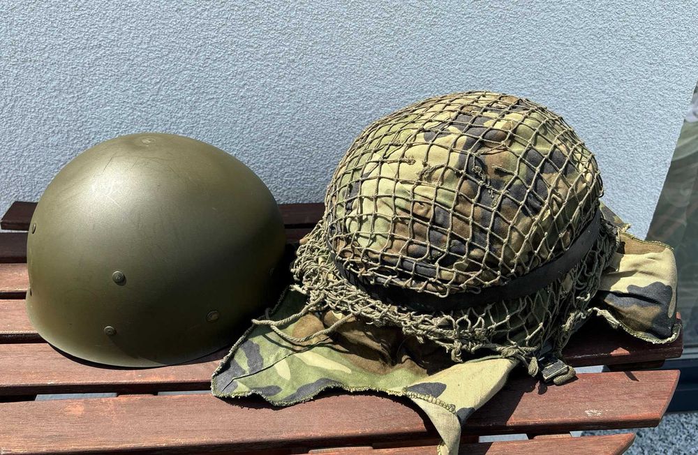 Oryginalny niemiecki hełm VDN 89/1 (M1A1) + liner US 90 + pokrowiec