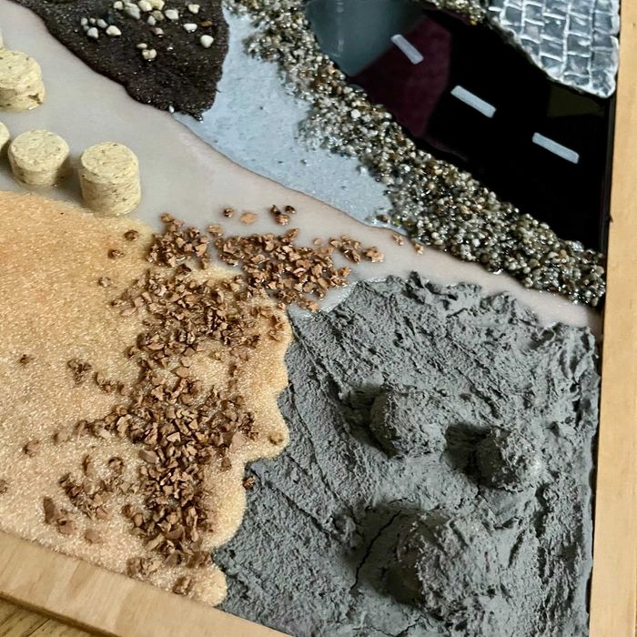 Plac budowy Panel sensoryczny Makieta Montessori zabawa duży