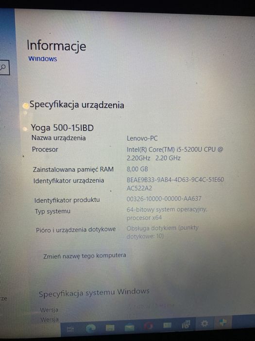 Laptop lenovo yoga
