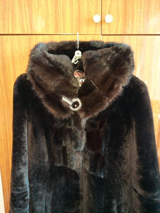 Шуба мутон+норка 46-48