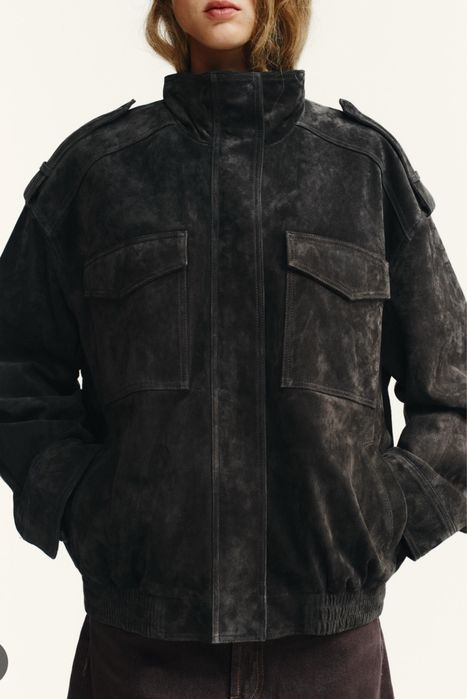 Серая куртка замш Zara 4341/770 размер XS и S в наличии Киев