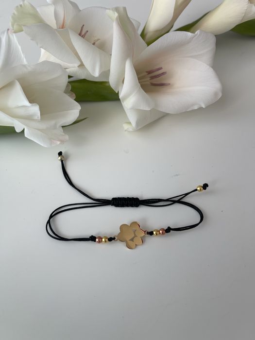 Bransoletka regulowana na sznurku psia łapka