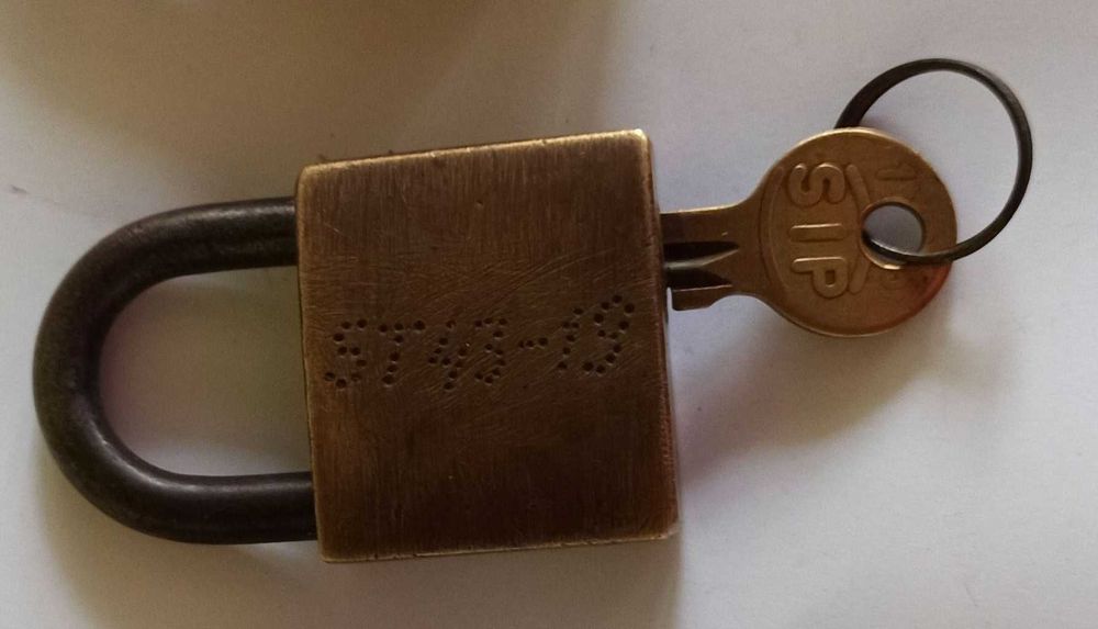 mosiężna kłódka + kluczyk Sip ST43-19
