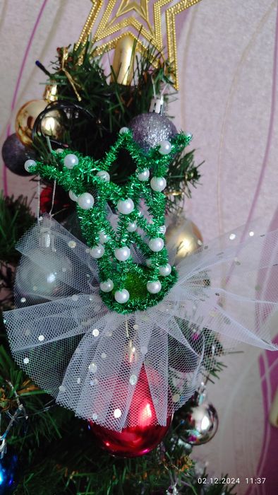 Корона заколка новорічна