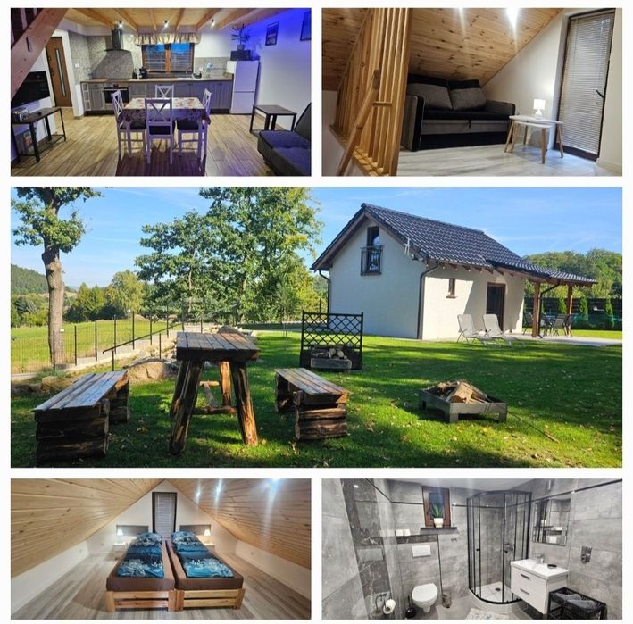 Domek w górach ( Karkonosze ) ogrodzony z balią