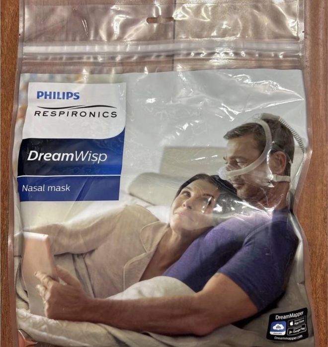 Нова сіпап маска Philips DreamWisp з  насадками у комплекті S, M, L