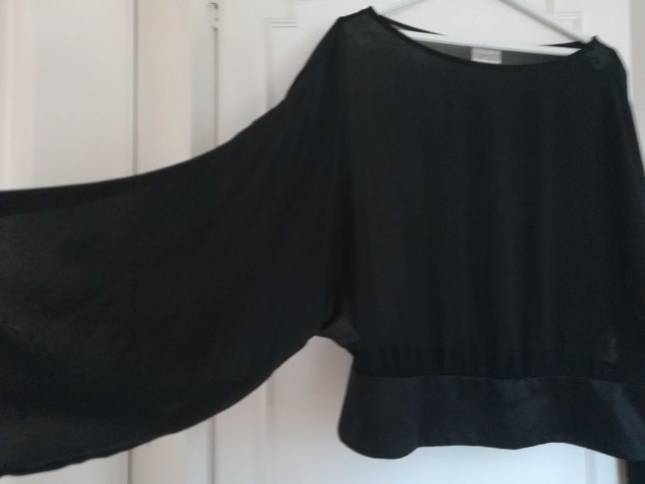 Blusa preta cerimónia nova