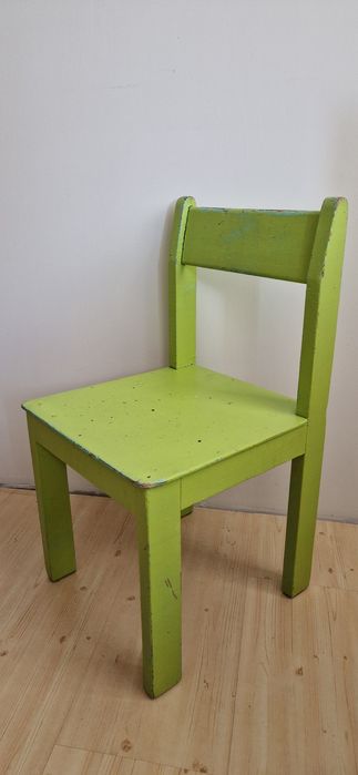 Krzesełko dziecięce drewniane zielone