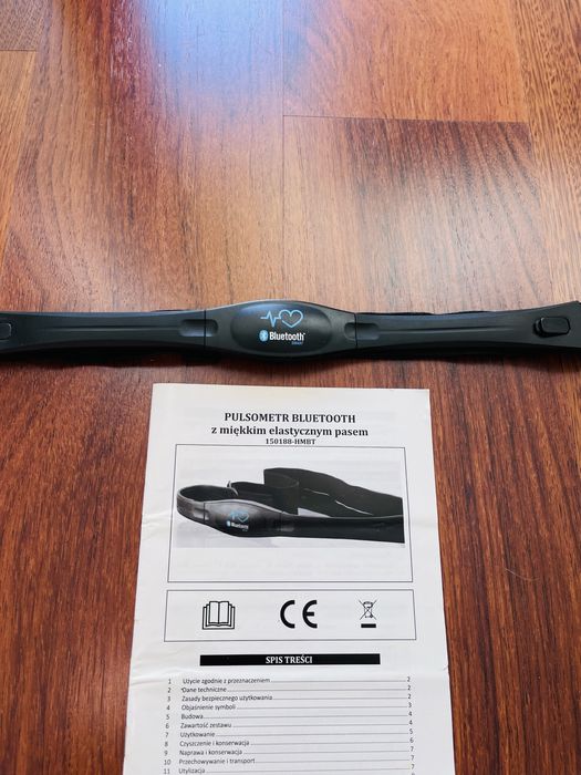 Pulsometr Bluetooth dla biegacza z miękkim elastycznym pasem 150188-HM