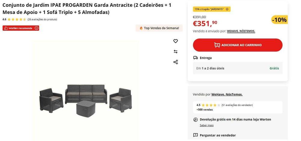 Conjunto de Jardim Garda IPAE PROGARDEN – Novo