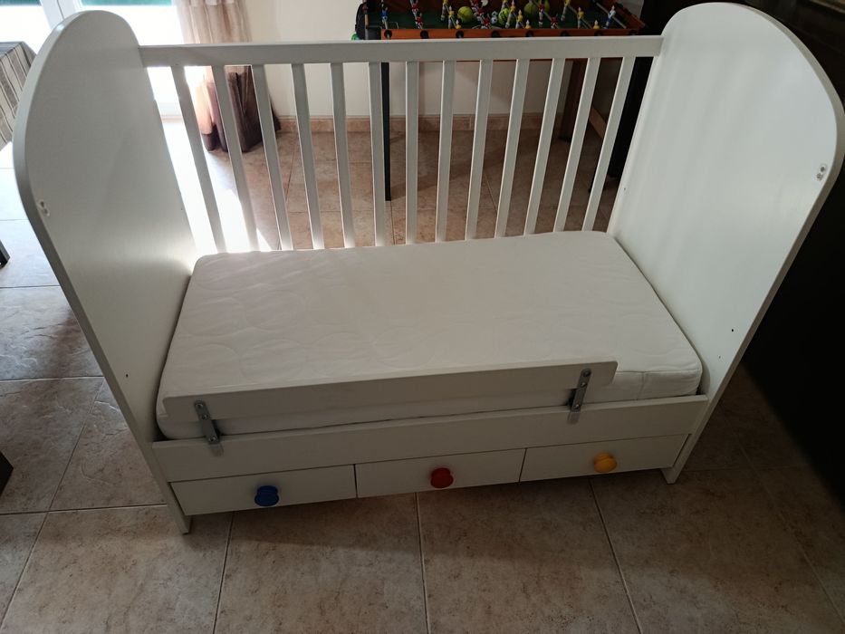 Berço evolutivo IKEA Gonatt + colchão 60X120