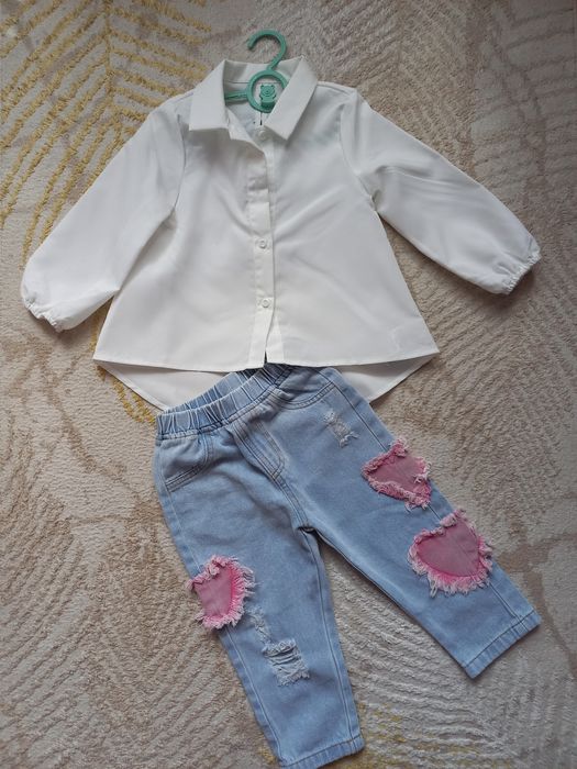 Bluzeczka +jeansy 92