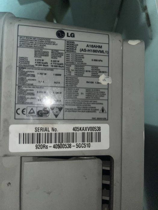 Ar condiciionado -LG Art Cool 18.000 BTU – A18AHM