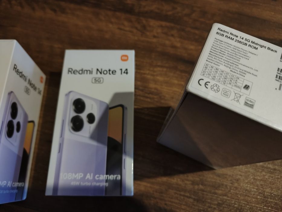 Смартфон Xiaomi Redmi Note 14 5G 8/256GB Black, Global, NFC, блок 45Вт