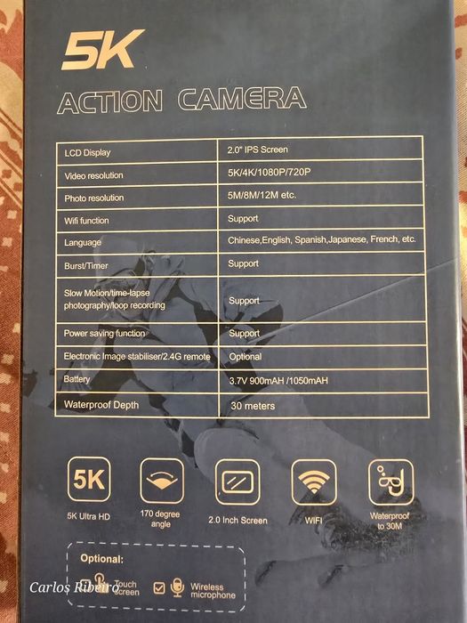 Vendo action camera nova 50€