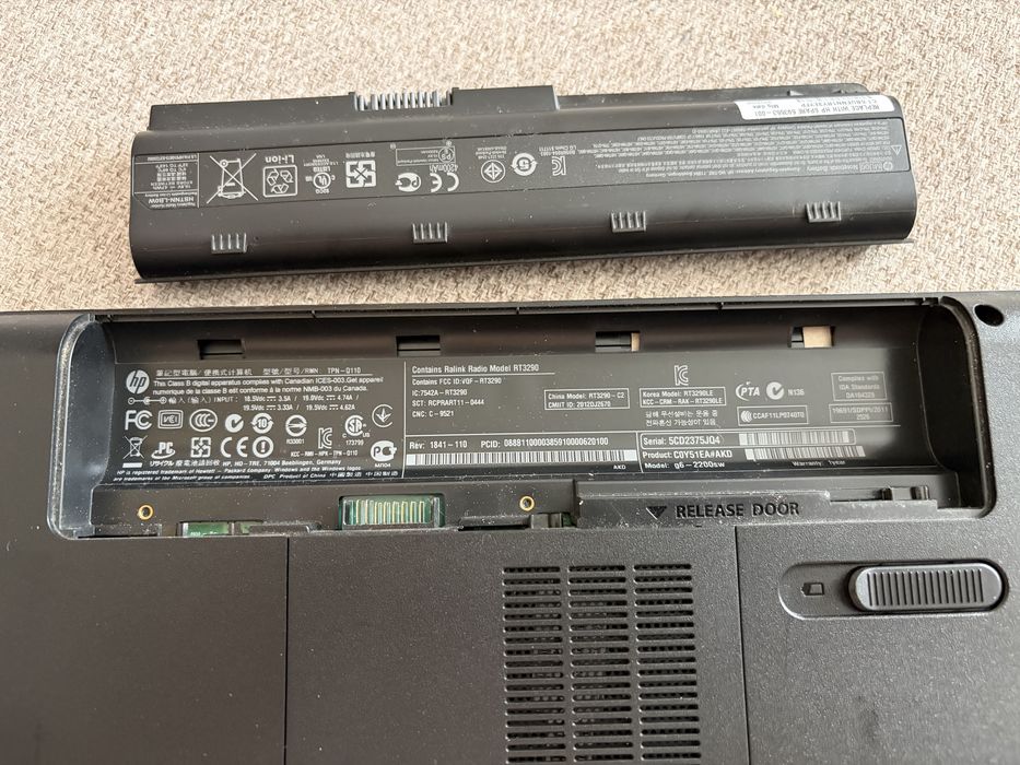 Laptop Notwbook HP Pavilion g6 2200sw windows