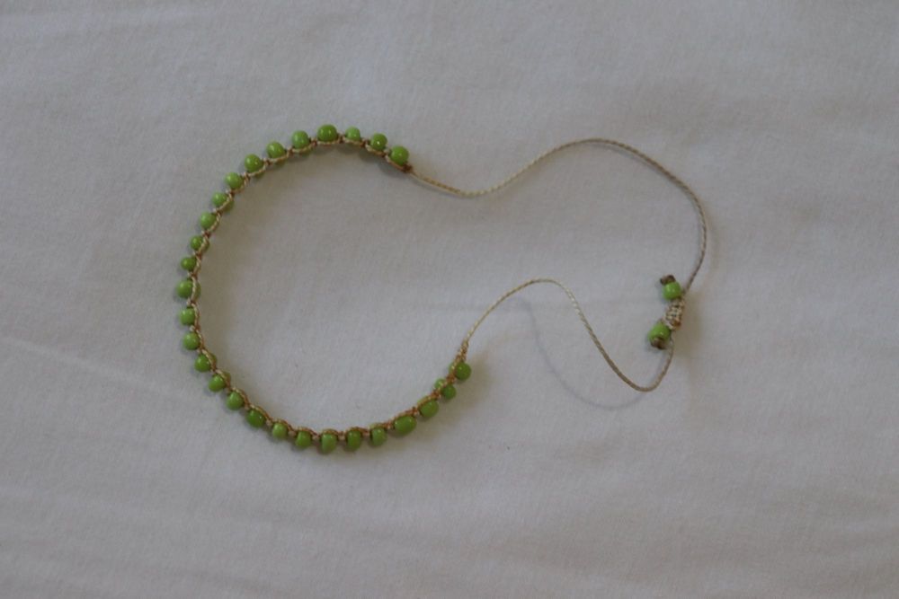 Pulseira de Missangas Verde de Moçambique