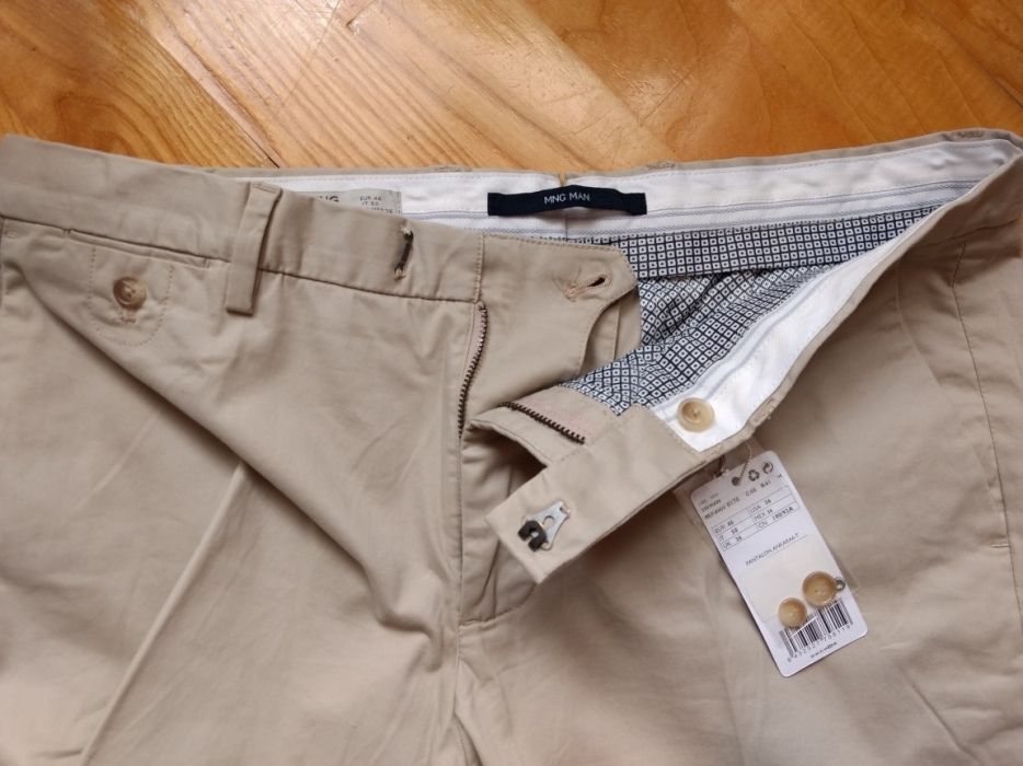 Spodnie Mango chino NOWE XL Man 46 eleganckie kant 36 34