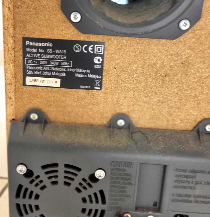 Panasonic Active Subwoofer SB WA15 sprawny OKAZJA TRANSPORT GRATIS