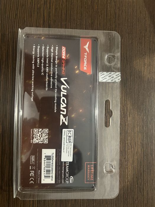 Descida de preço RAM TeamGroup T-Force Vulcan Z 16GB DDR4 3200MHz CL16 (1x16GB)
