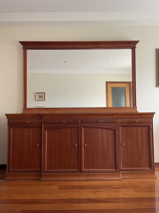 Sideboard + Cherry Wood Mirror