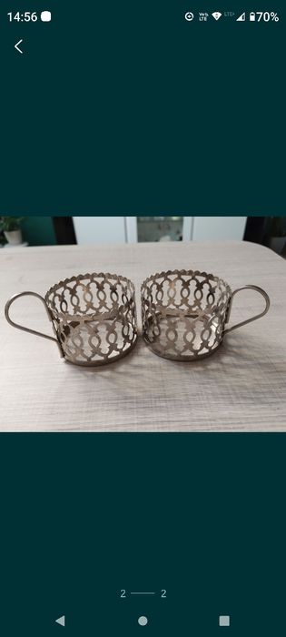 Dwie sztuki koszyczków do szklanek