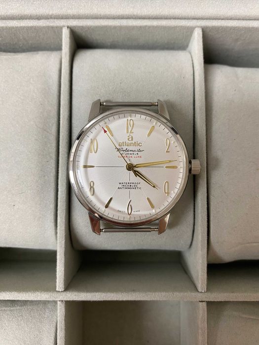Atlantic Worldmaster Super De Luxe naręczny mechaniczny 21 Jewels