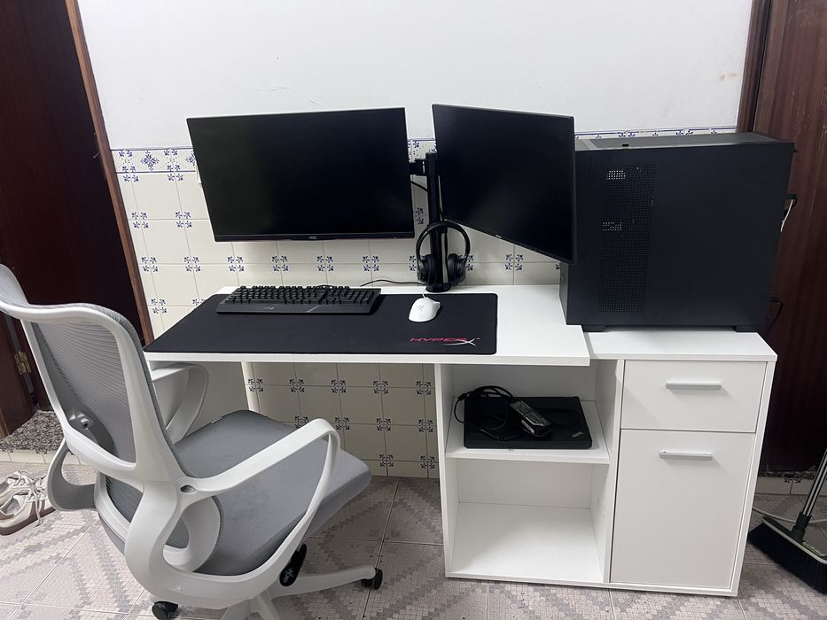 pc i5 14600kf gaming setup completo secretaria  e cadeira