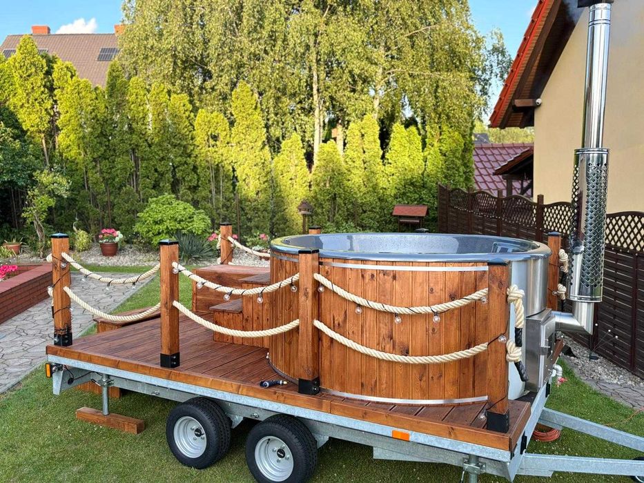Mobilna balia ogrodowa z jacuzzi – wynajem z dowozem!