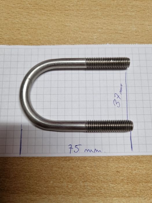 Cybant. Obejma M8. Nierdzewna 75x37.