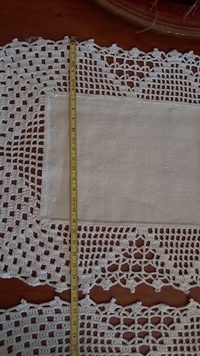 Conjunto de panos em renda em linho