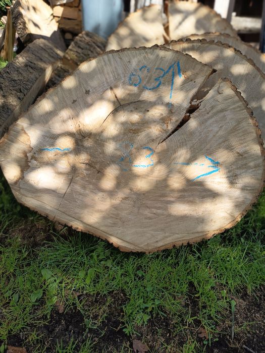 Plastry drewna na stolik