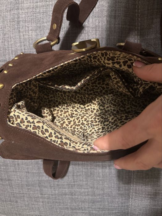 замшева сумка Versace