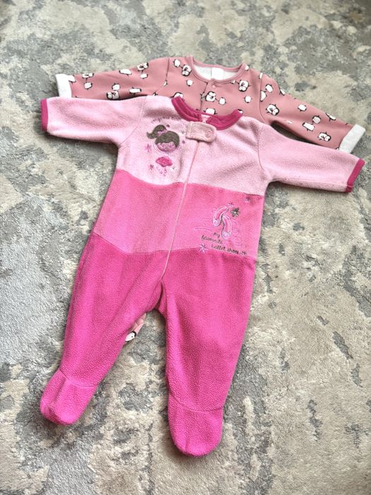 Теплі чоловічки ромпери для дівчинки 68 розмір на весну