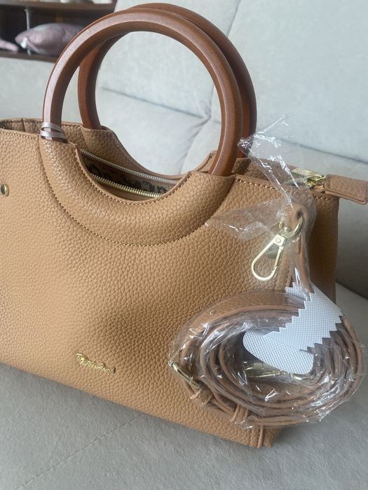 Нова сумка рудого кольору з екошкіри