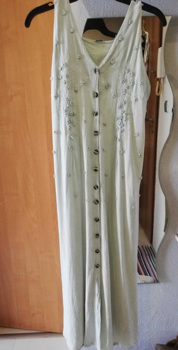 Haftowana, długa sukienka 100% RAYON