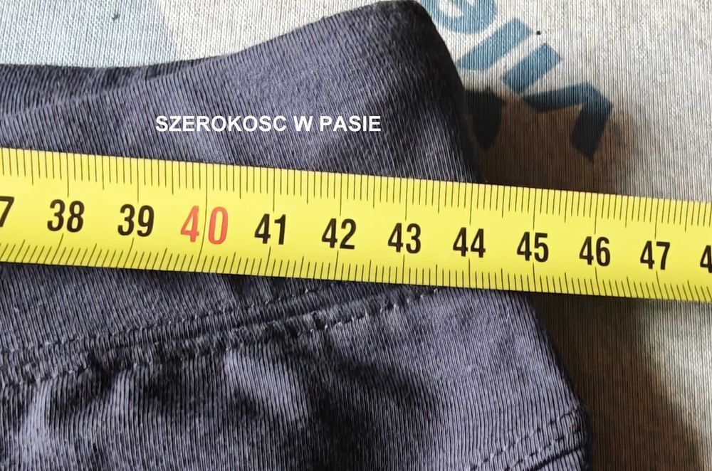 Petrol granatowe spodnie proste dresy nowe L/XL