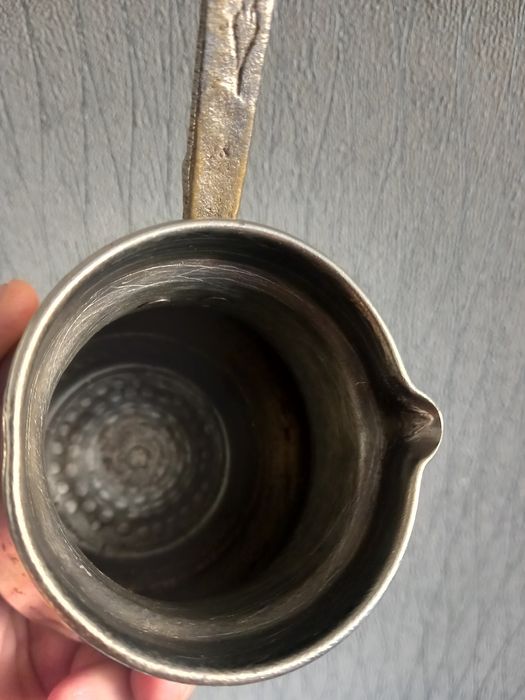 Турка Джезва Медная в хроме Подогрев для еды Раритет Винтаж Гарантия